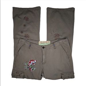Vintage Ed Hardy Tattoo Twill Cargo Pants